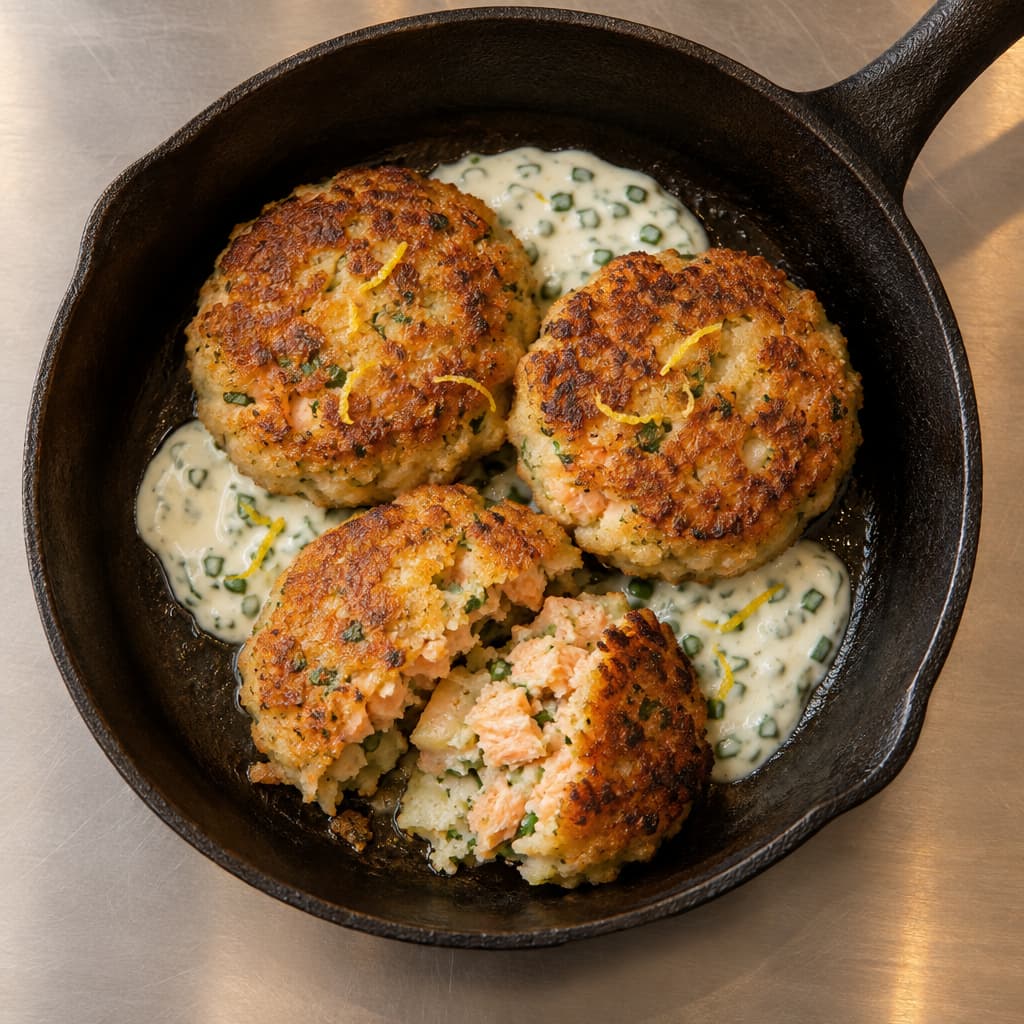 Salmon Fishcakes with Chive yoghurt — British