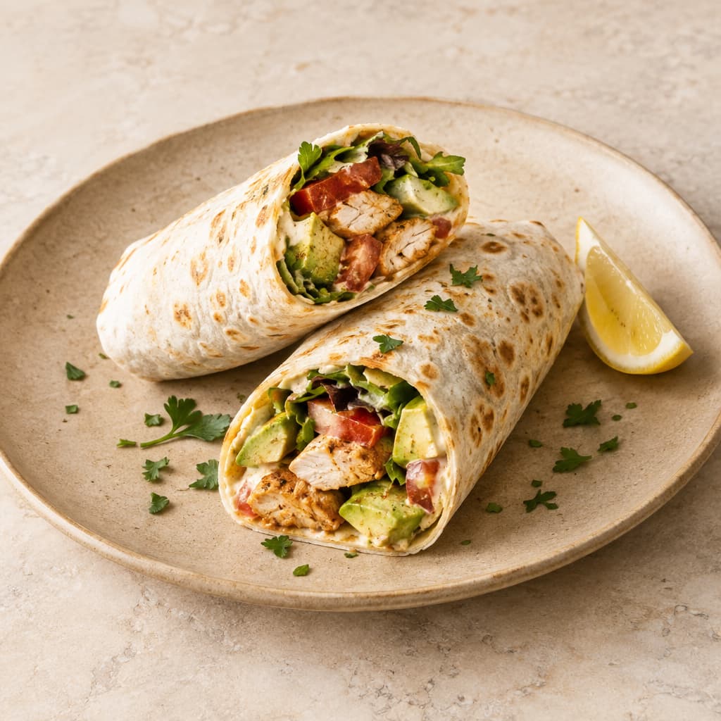 Chicken & Avocado Wraps — Lunch