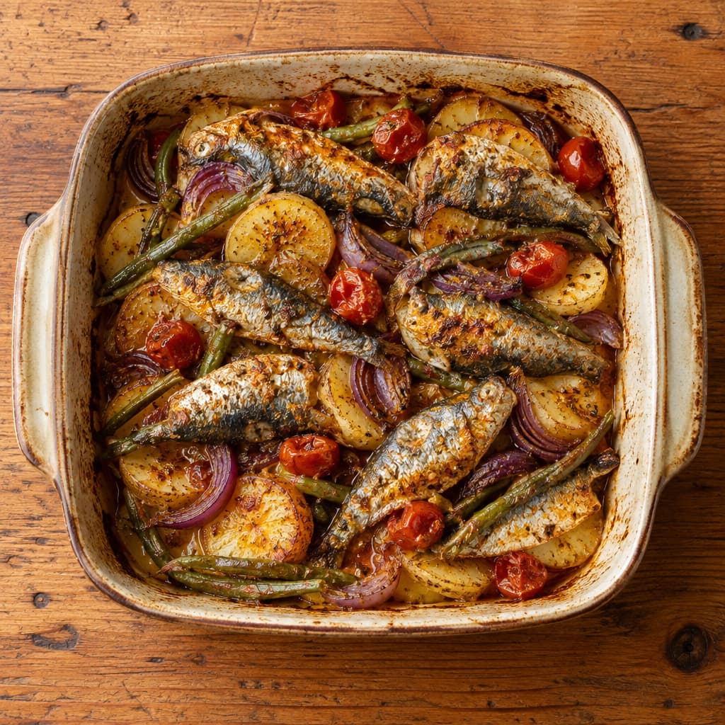 Sardine and Potato Traybake with Lemon — Dinner