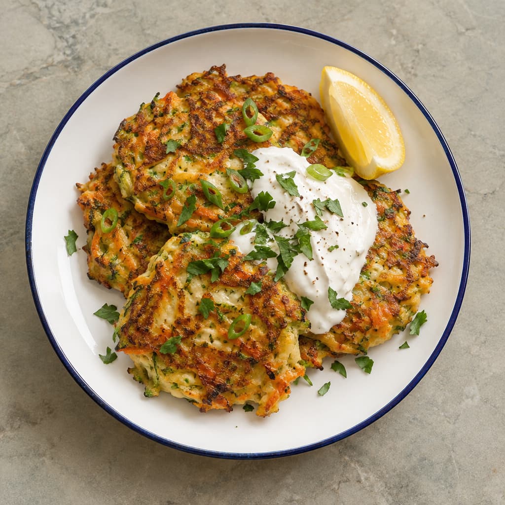 Courgette & Carrot Fritters — Lunch Or Light Dinner