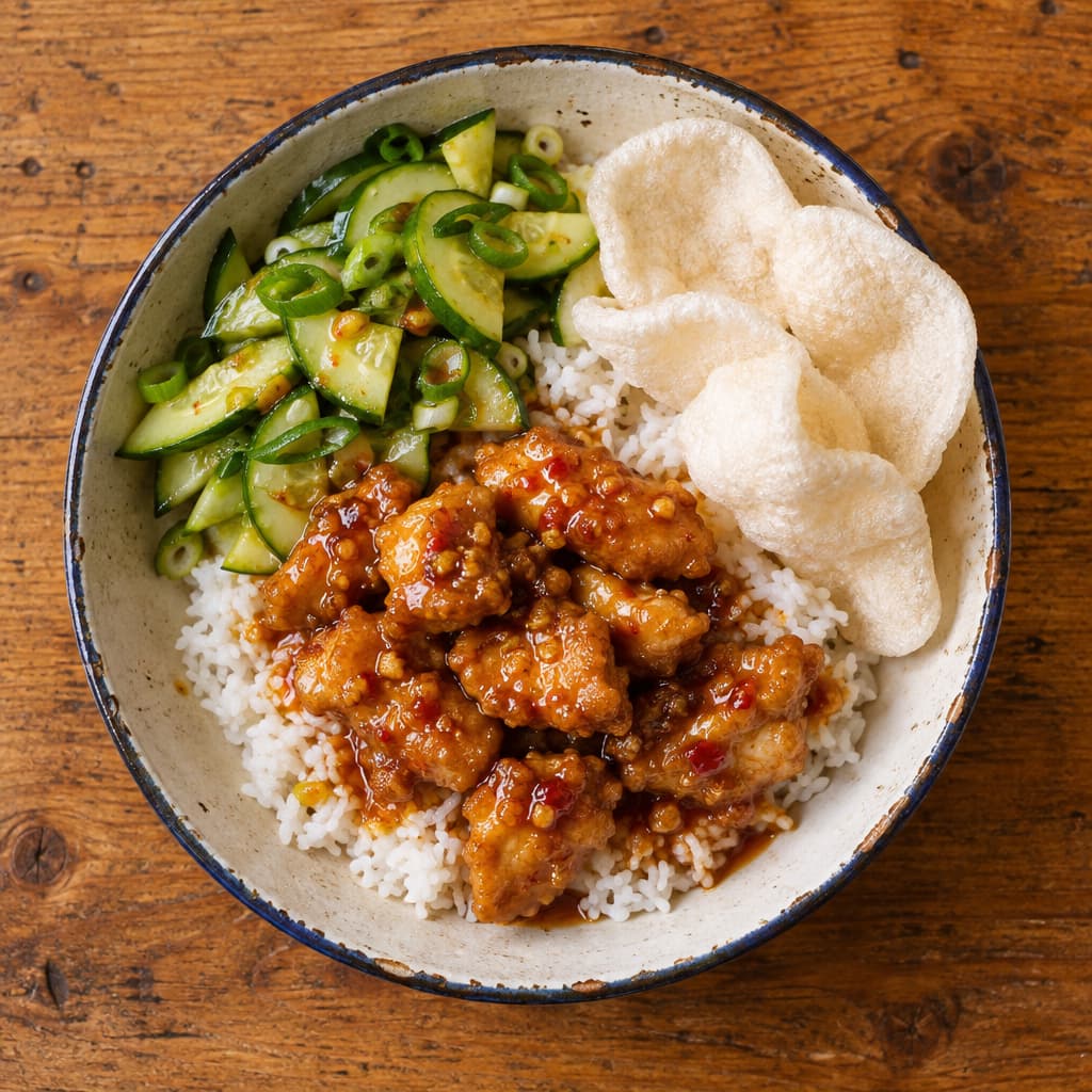 Crispy Chilli Chicken with Rice — 30 Minutes