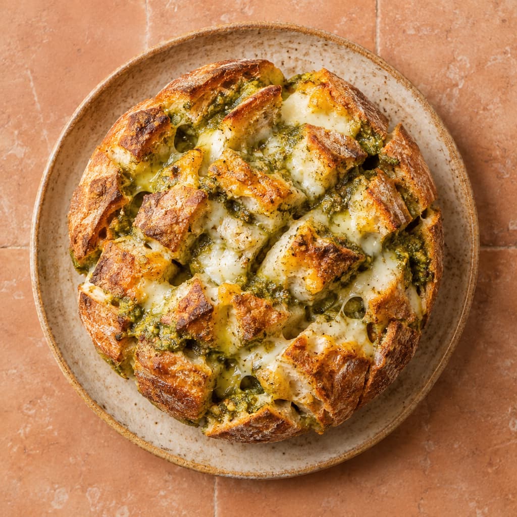 Cheesy Pesto Pull-Apart Bread — Sharing Starter